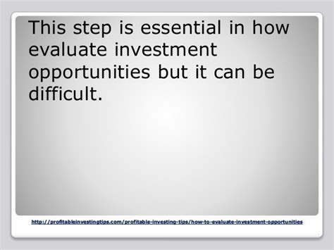 How to Evaluate Investment